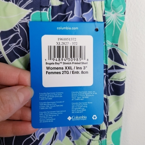 Columbia Bogata Bay Stretch Floral Printed Shorts NWT size XXL - Picture 11 of 16